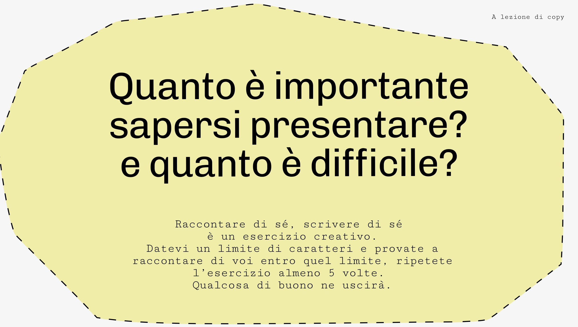 A lezione di copy